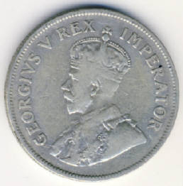 1933 SA Union Half Crown (VERY RARE) nice grade