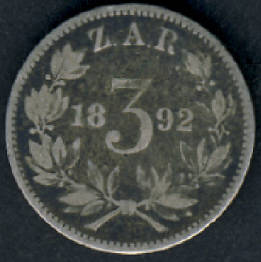 1892 ZAR Paul Kruger Tickey