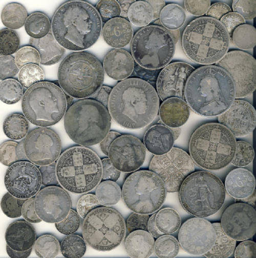 STERLING SILVER: Georgian, Victorian, Edwardian, and Paul Kruger (ZAR) silver
