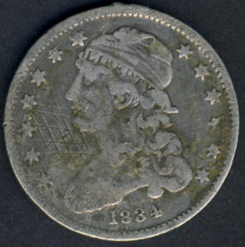 1834 USA Quarter Silver Dollar (minted a quarter of a century before the American Silver War)