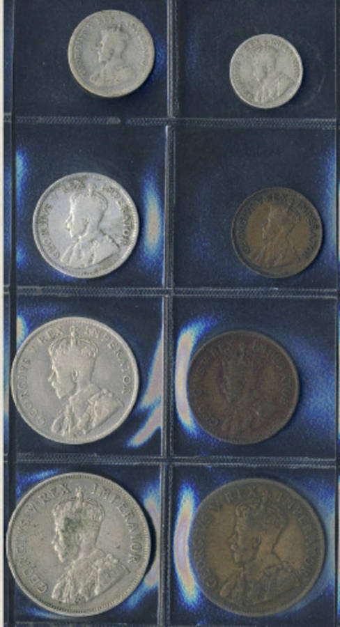 COMPLETE: Union of South Africa Coin Set : 1924