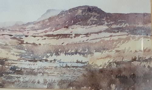 Original framed watercolour painting by KOBUS KOTZE