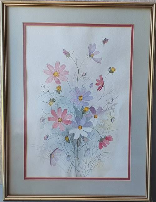 Original framed watercolour painting by JOEY