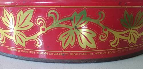 Weston`s biscuits tin as per photos