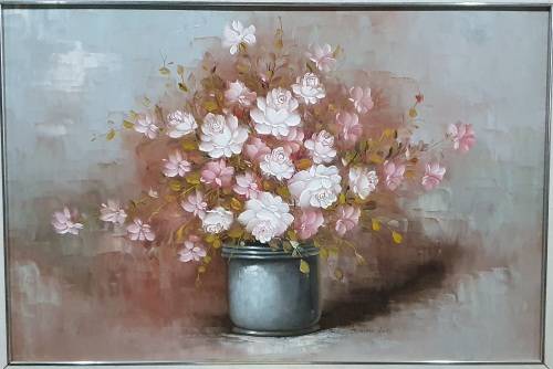 Original framed oil painting as per photo, by DONNA WOODS