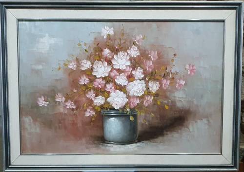 Original framed oil painting as per photo, by DONNA WOODS
