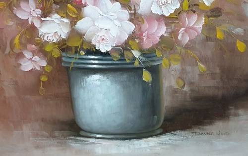 Original framed oil painting as per photo, by DONNA WOODS