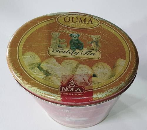 Ouma rusks Teddy bear tin as per photos