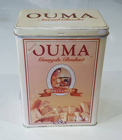 OUMA RUSKS tin as per photos