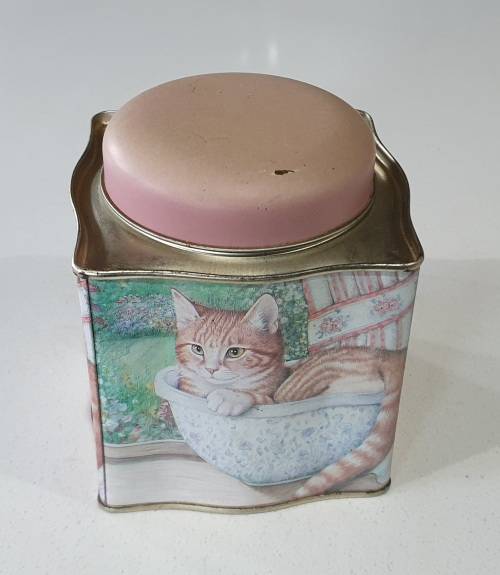 Cat theme tin as per photos