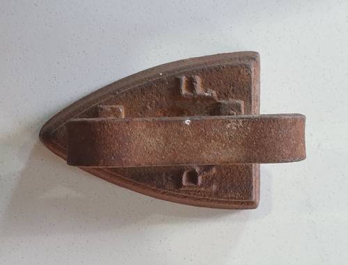 Vintage cast iron, coal stove clothing Sad Iron as per photo