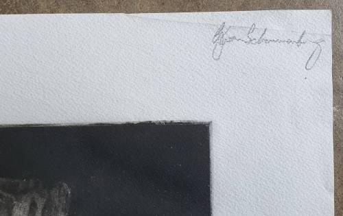 Original unframed etch of a flower by Gerrit van Schouwenburg as per photos