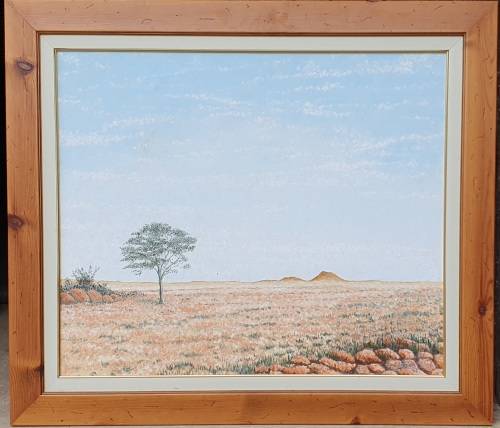 Oil painting by BASIL BARNETT of the Karoo