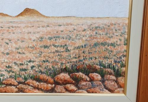 Oil painting by BASIL BARNETT of the Karoo