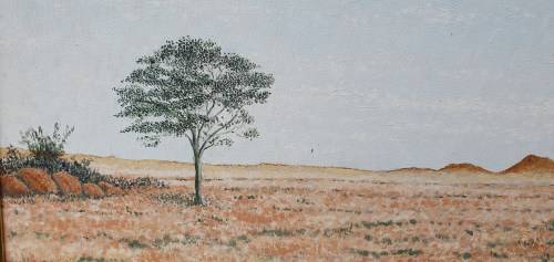 Oil painting by BASIL BARNETT of the Karoo