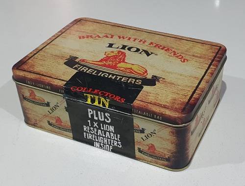 LION Firelighters tin as per photos