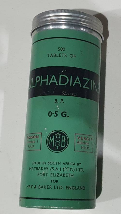 VINTAGE MAYBAKER SULPHADIAZINE tin as per photos