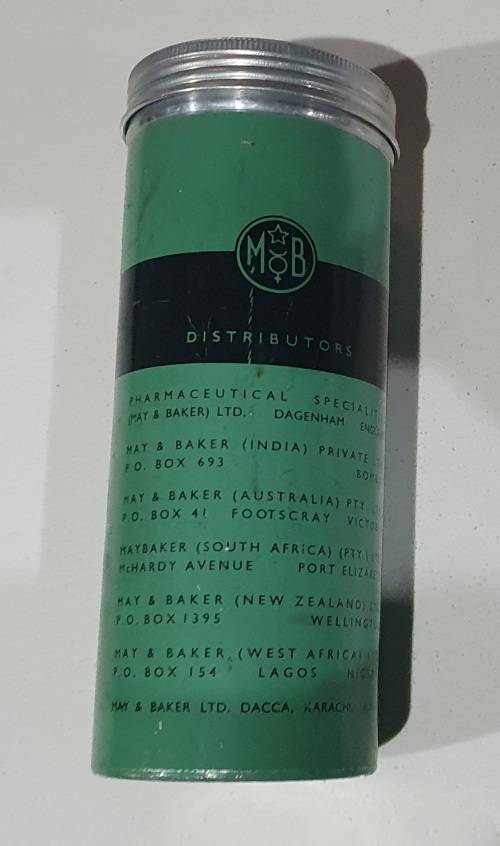 VINTAGE MAYBAKER SULPHADIAZINE tin as per photos