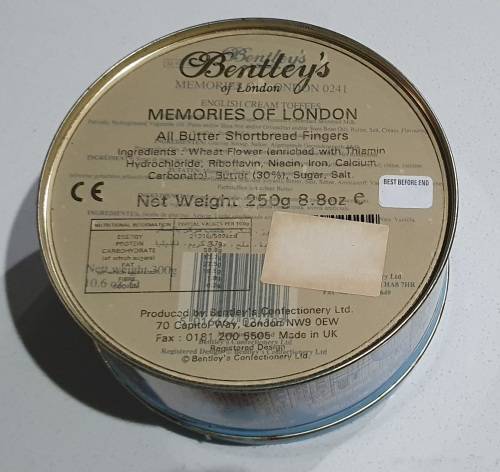 BENTLEY`s of London tin as per photos