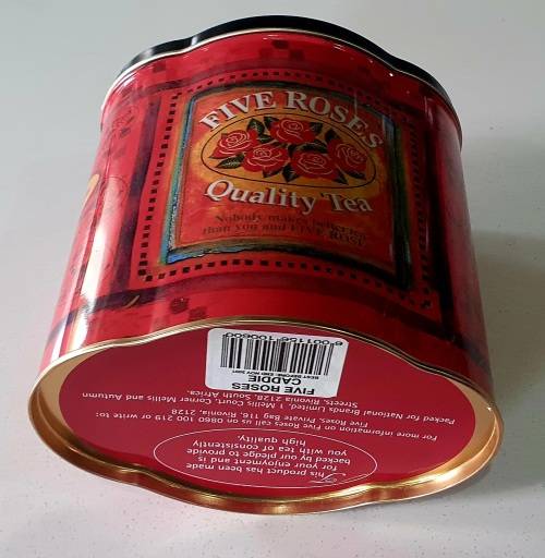 Five roses tea tin as per photos