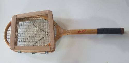 Vintage wooden tennis racket as per photos