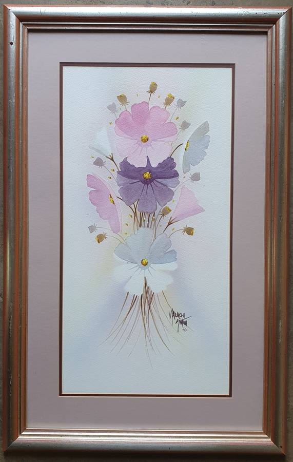 Framed watercolour painting by Malachi Smith as per photo