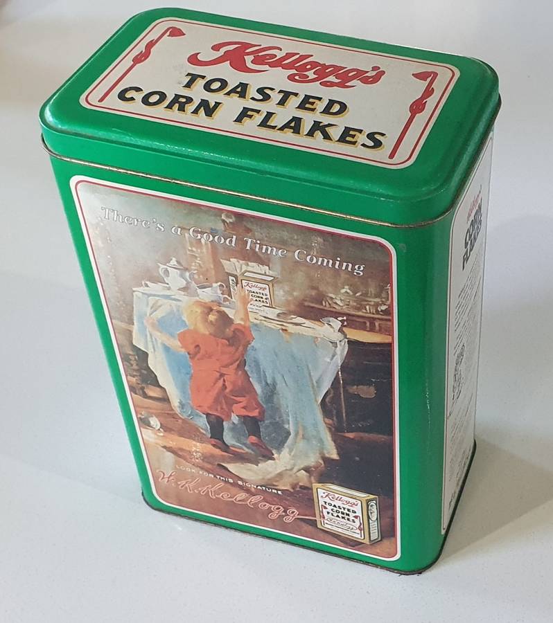 KELLOGG`S tin as per photos