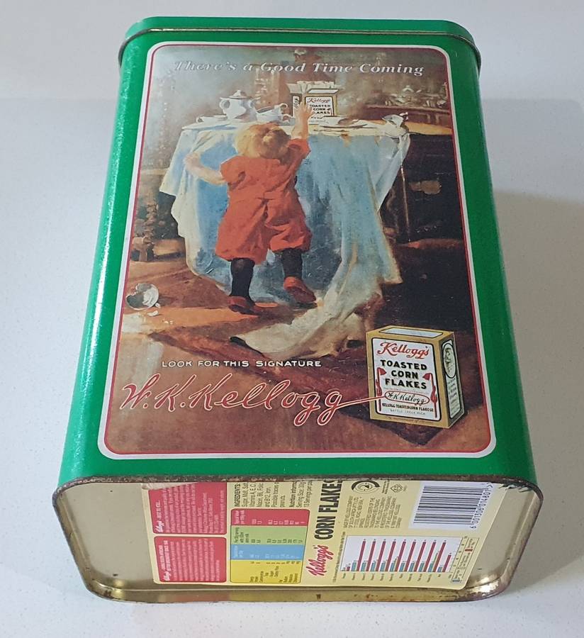 KELLOGG`S tin as per photos