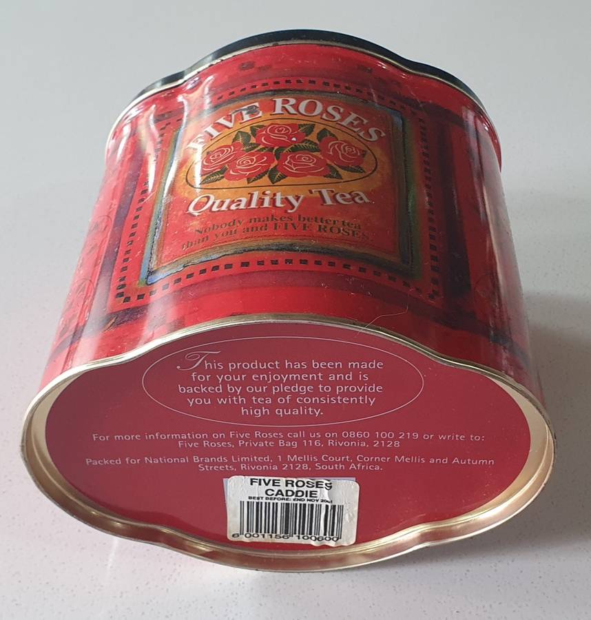 Five Roses tea tin as per photos