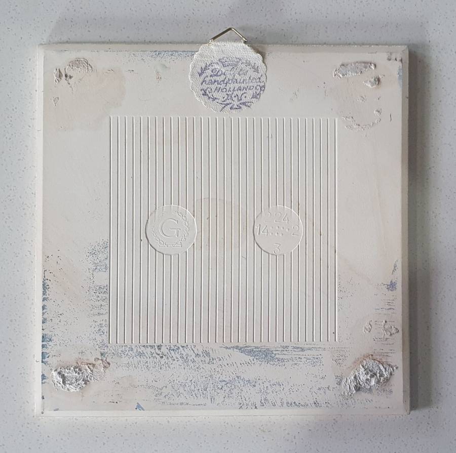 Hand painted Delft tile - made in Holland as per photo.
