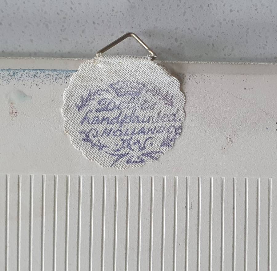 Hand painted Delft tile - made in Holland as per photo.