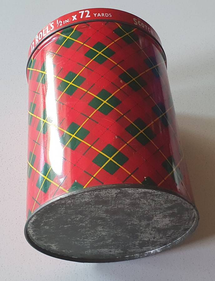 Scotch brand Cellolose Tape tin as per photos