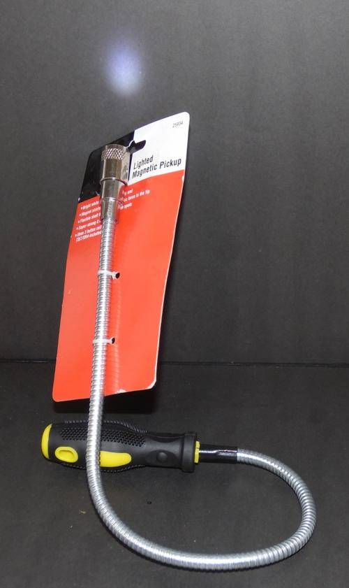 Lighted magnetic pickup tool