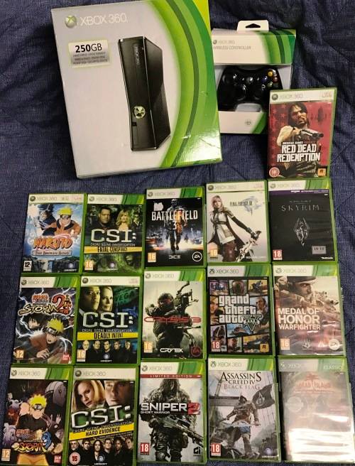 BLACK FRIDAY - XBOX 360 +  16 GAMES  + Controller   *LOT*