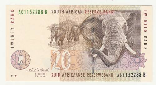1993 South Africa CL Stals Type 9, Second Issue R20