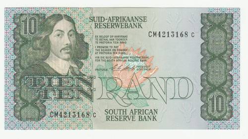 1990 South Africa Type 16 CL Stals First Issue R10 UNC