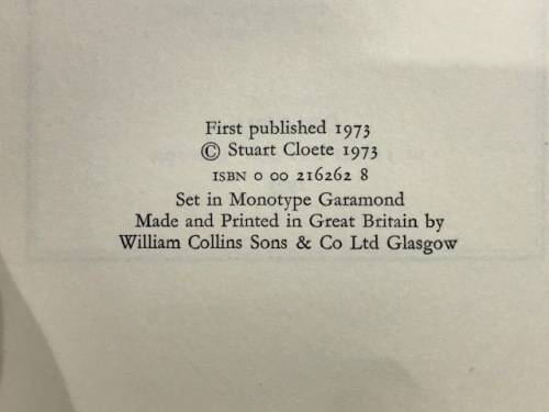The Gambler by Stuart Cloete an Autobiography Volume II 1973 Hardcover w/Dustjacket