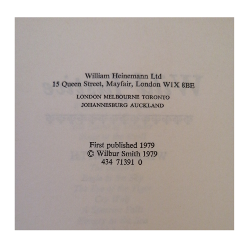 Wild Justice by Wilbur Smith 1979 Hardcover w/Dustjacket