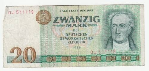 1975 German Democratic Republic 20 Mark,