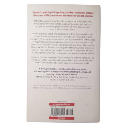 Talk Like Ted by Carmine Gallo 2014 Softcover