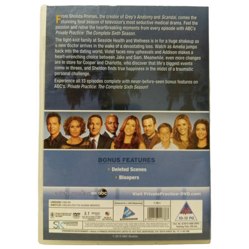 Private Practice: The Complete 6th Season DVD