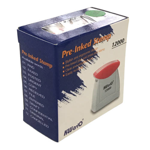 44x UNITS ON AUCTION!  ORIGINAL - Black Ink, kw-Trio Pre-inked Stamp, Model 12000