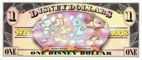 Buy Now For Marie: 2005 Disney Dollar Mickey 80th Birthday/1939 Malta 5 Shillings Pick#12