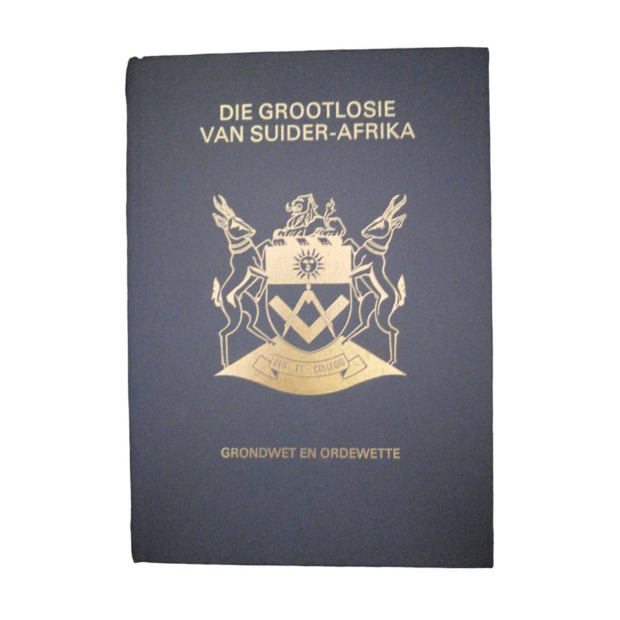 1978 The Grand Lodge Of Southern Africa- Consitution And Laws Hardcover w/o Dustjacket
