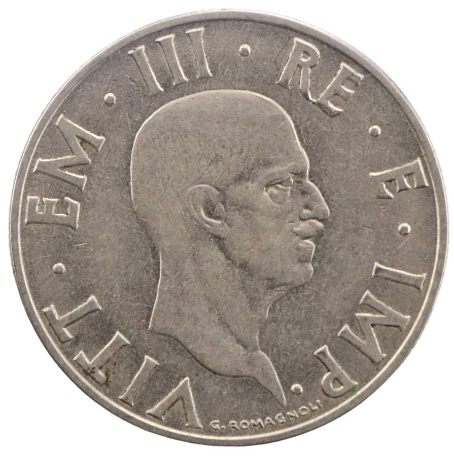 1939 Italy 2 Lire non-magnetic KM#78a