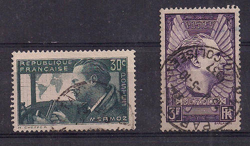 France complete used set 1937  Mermoz Commemorative