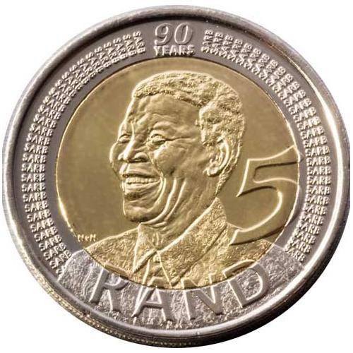 *** 2008 - ENCAPSULATED NELSON MANDELA 90TH BIRTHDAY R5 - BRILLIANT UNC CONDITION**!!