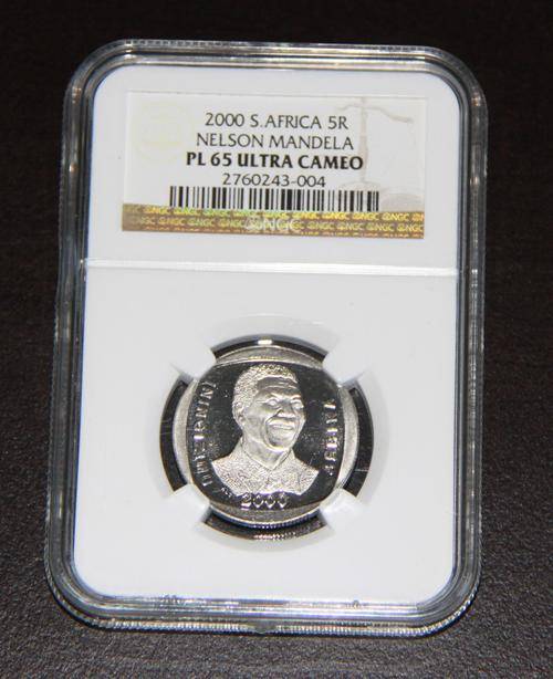 ***PL65 Ultra Cameo Mandela 2000 R5 coin
