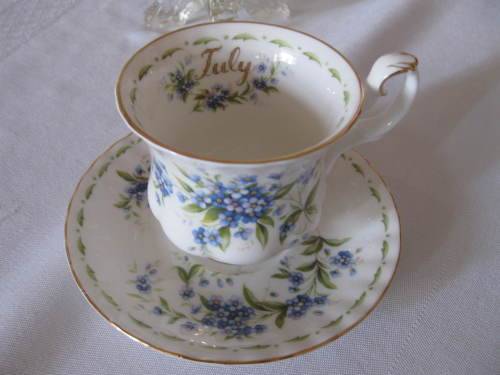 Royal Albert Flower of the Month July Coffee Duo