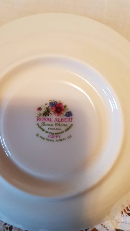 Royal Albert Flower of the Month August Tea trio